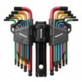 【Father'S Day Gift】Metoxa 27Pc Premium Color-Coded Ball End Hex Key Allen Wrench Set (Metric, SAE) with T-Handle Speed Wrench, Professional Hand Tool Set#Summervibes