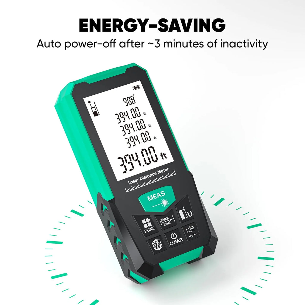 SHEKAR 328ft Digital Laser Distance Measure with Angle Sensor, Area & Volume Calculator