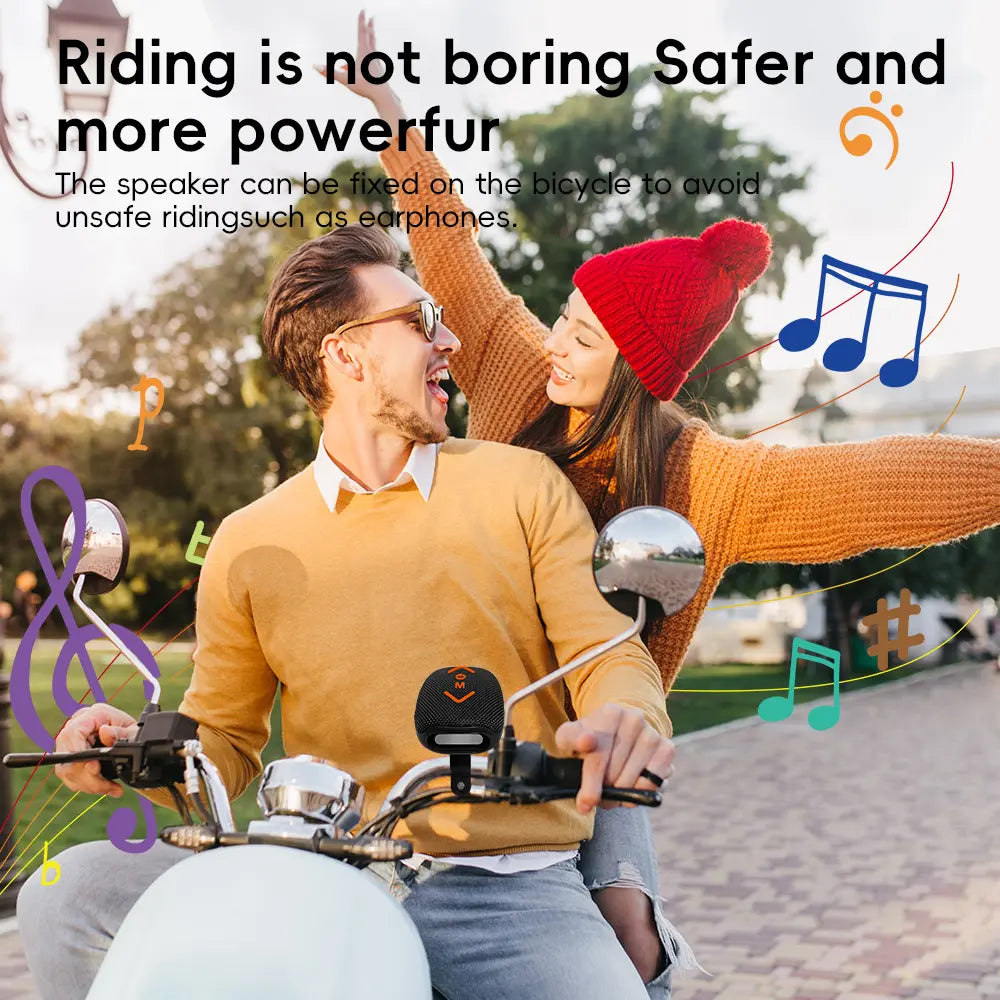 Bass-17 Wireless Cycling Speaker | Powerful 7W Stereo Sound, Deep Bass, IPX5 Waterproof & 10-Hour Battery Life