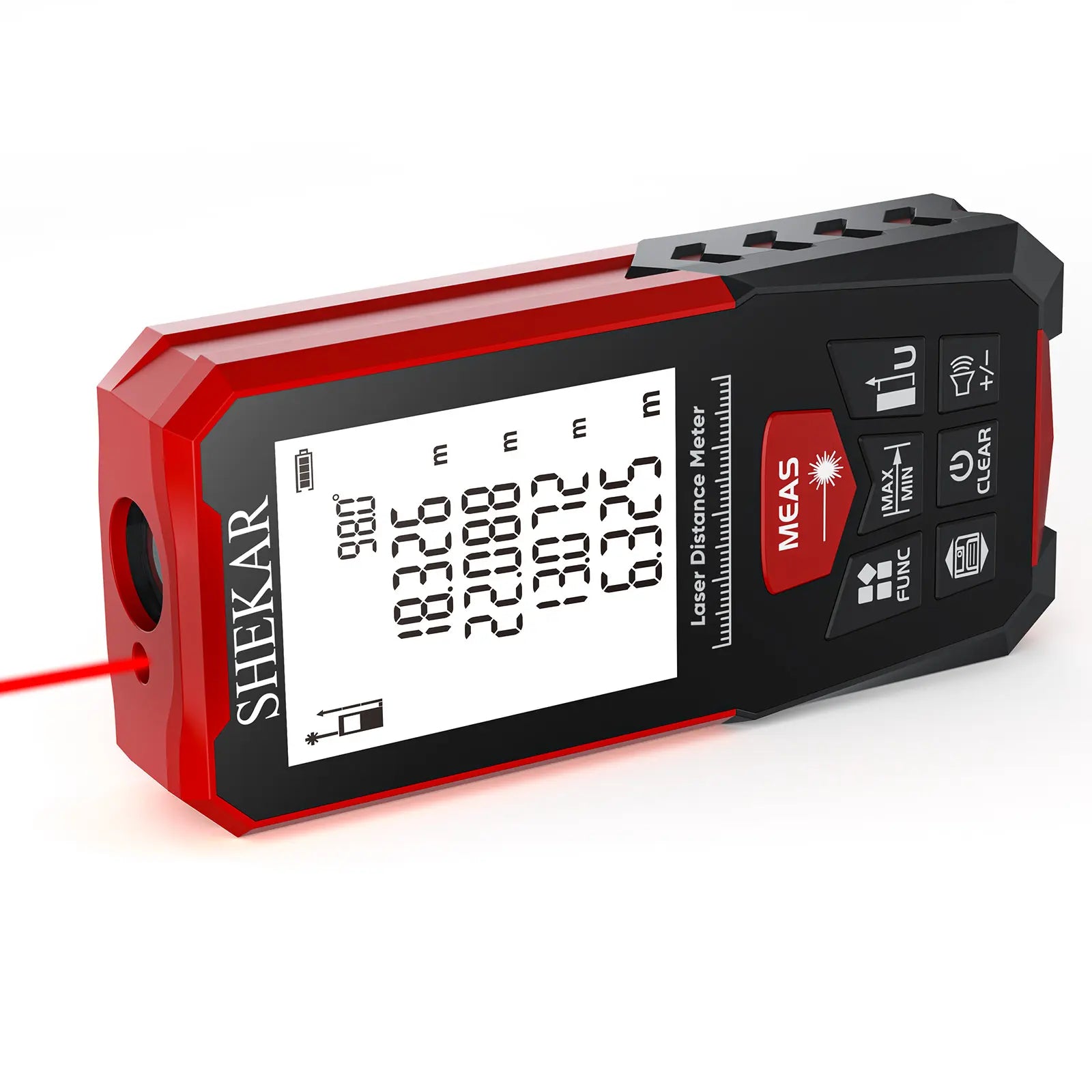 SHEKAR 328ft Digital Laser Distance Measure with Angle Sensor, Area & Volume Calculator