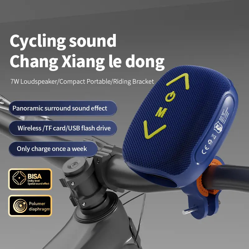 Bass-17 Wireless Cycling Speaker | Powerful 7W Stereo Sound, Deep Bass, IPX5 Waterproof & 10-Hour Battery Life