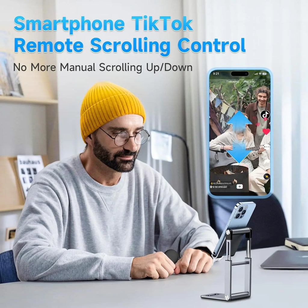 SEANCHEER R1 TikTok Scrolling Remote – Bluetooth Page Turner, Camera Shutter & Video Recording Controller with USB-C Charging