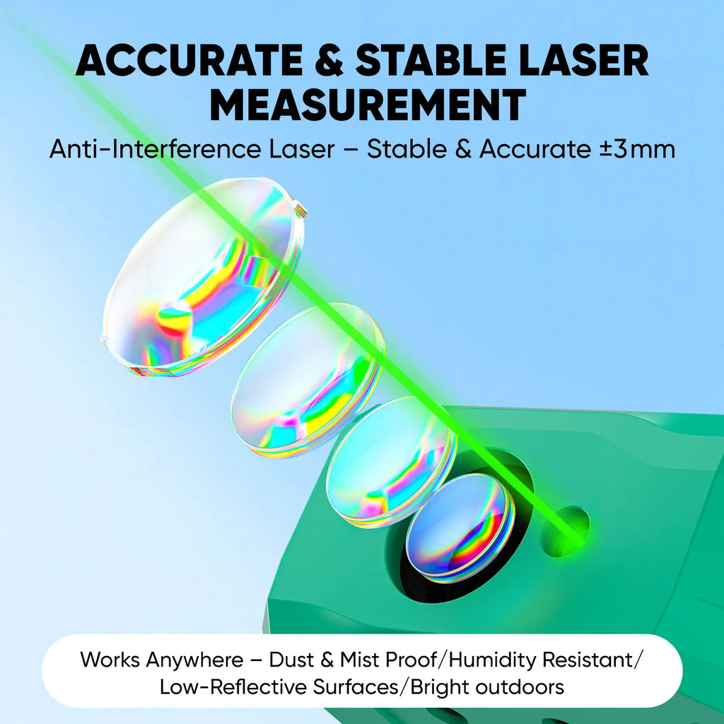 SHEKAR 328ft Digital Laser Distance Measure with Angle Sensor, Area & Volume Calculator