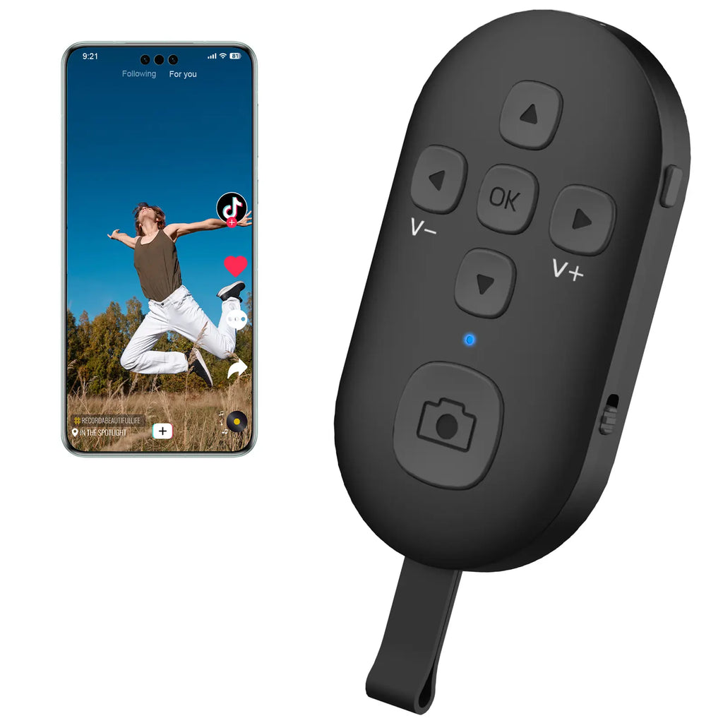 SEANCHEER R1 TikTok Scrolling Remote – Bluetooth Page Turner, Camera Shutter & Video Recording Controller with USB-C Charging