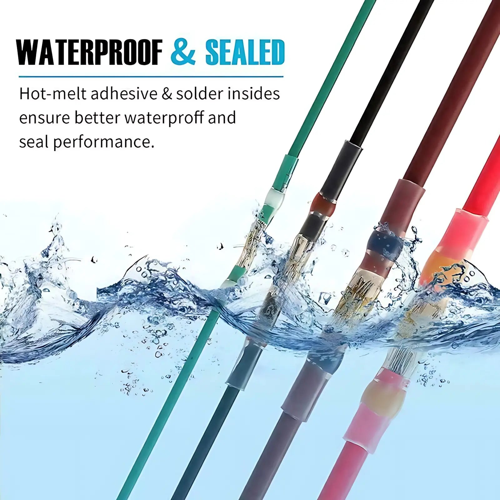 320Pcs / 640Pcs / 900Pcs Solder Seal Wire Connector Kit – Heat-Shrink Butt Conn, Waterproof Elec Terminals for Auto, Marine, DIY Wiring, Weatherproof Solder Sleeves, Car Repair, Boat, RV, No-Crimp Quick Fix