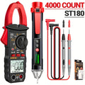 ST180/ST181 Digital Clamp Meter | 4000 Count, NCV, AC/DC Voltage & Current Tester with Measuring Pen