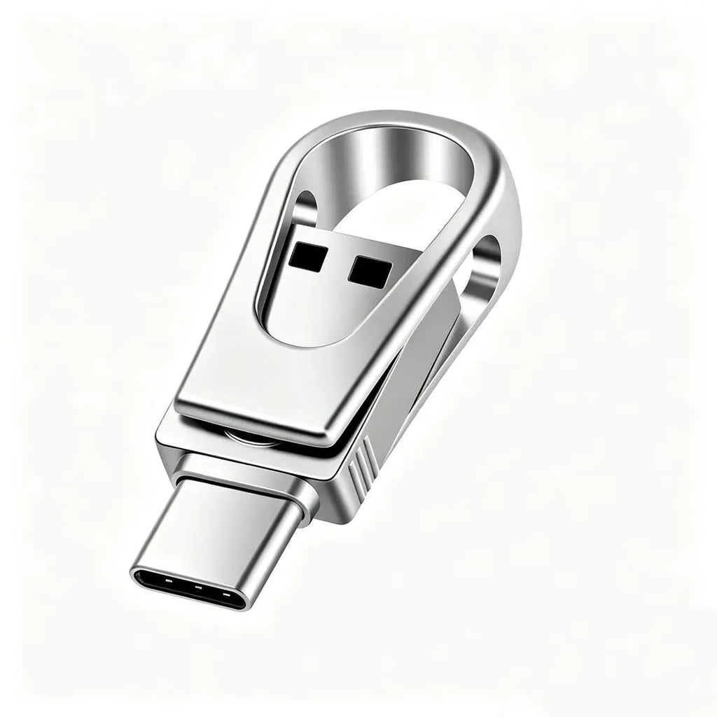 3-in-1 USB Flash Drive – OTG Type-C Dual Interface, High-Speed Storage for Android, iPhone & Computers