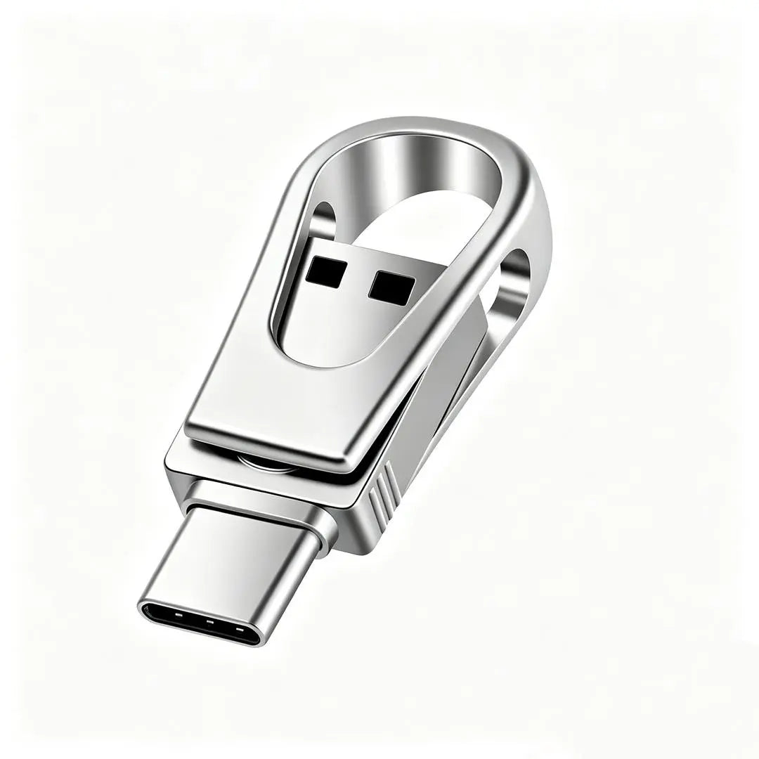 3-in-1 USB Flash Drive – OTG Type-C Dual Interface, High-Speed Storage for Android, iPhone & Computers
