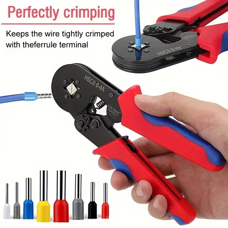 1900PCS Wire Connector & Crimping Tool Kit – HSC8 6-4A Crimper with Insulated Terminal Assortment