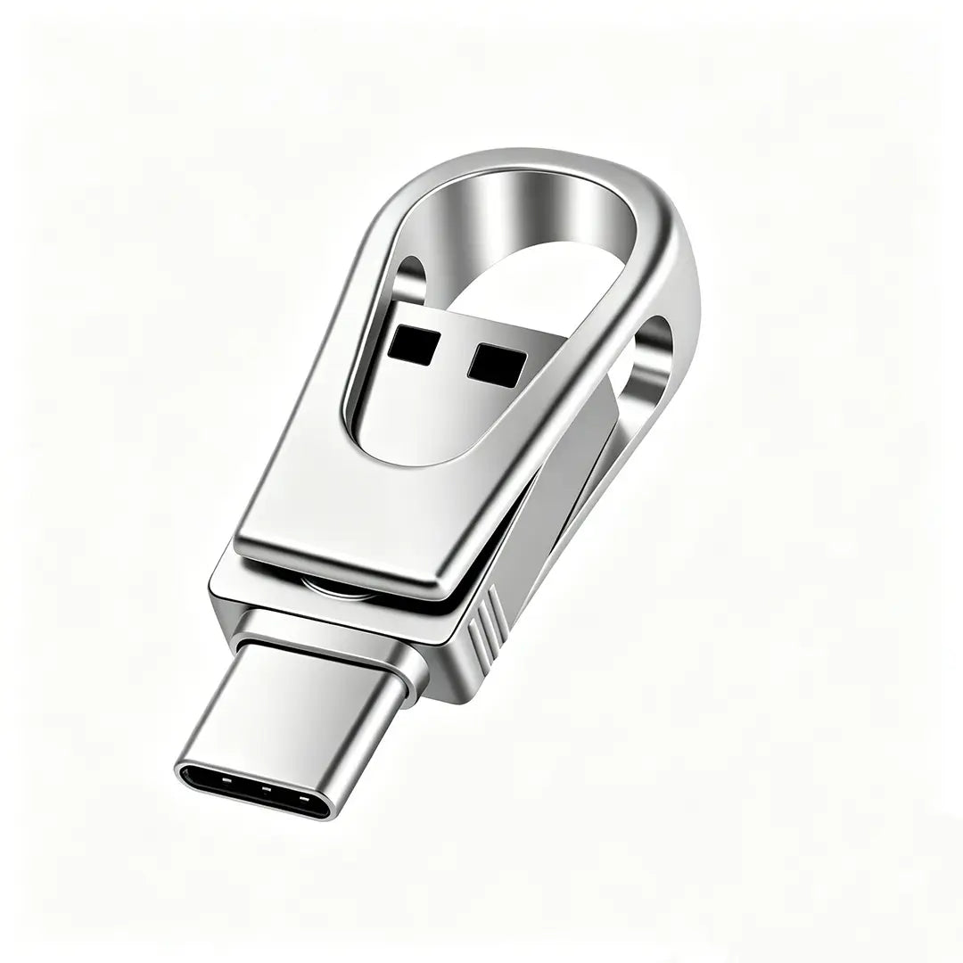 3-in-1 USB Flash Drive – OTG Type-C Dual Interface, High-Speed Storage for Android, iPhone & Computers