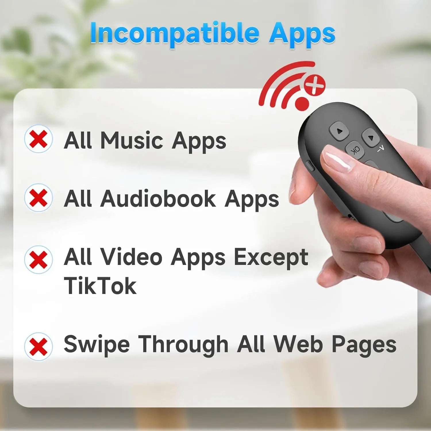 SEANCHEER R1 TikTok Scrolling Remote – Bluetooth Page Turner, Camera Shutter & Video Recording Controller with USB-C Charging