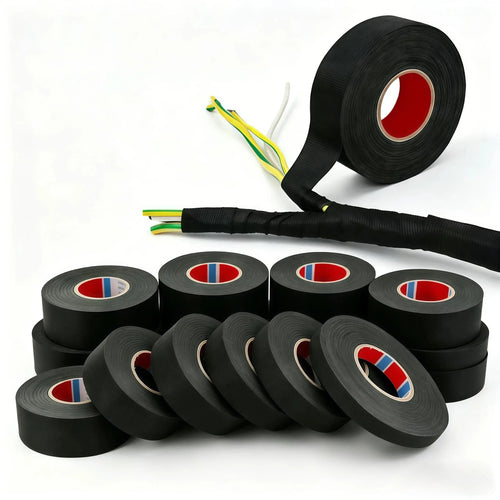 15 Meter Wire Harness Cloth Tape Adhesive Cloth Tape for Car Cable Noise Damping Heat-Resistant Flame Retardant Tape for Automotive Electrical Wrap Protection Insulation Cable Fixed