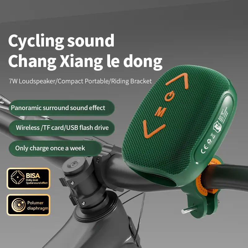 Bass-17 Wireless Cycling Speaker | Powerful 7W Stereo Sound, Deep Bass, IPX5 Waterproof & 10-Hour Battery Life