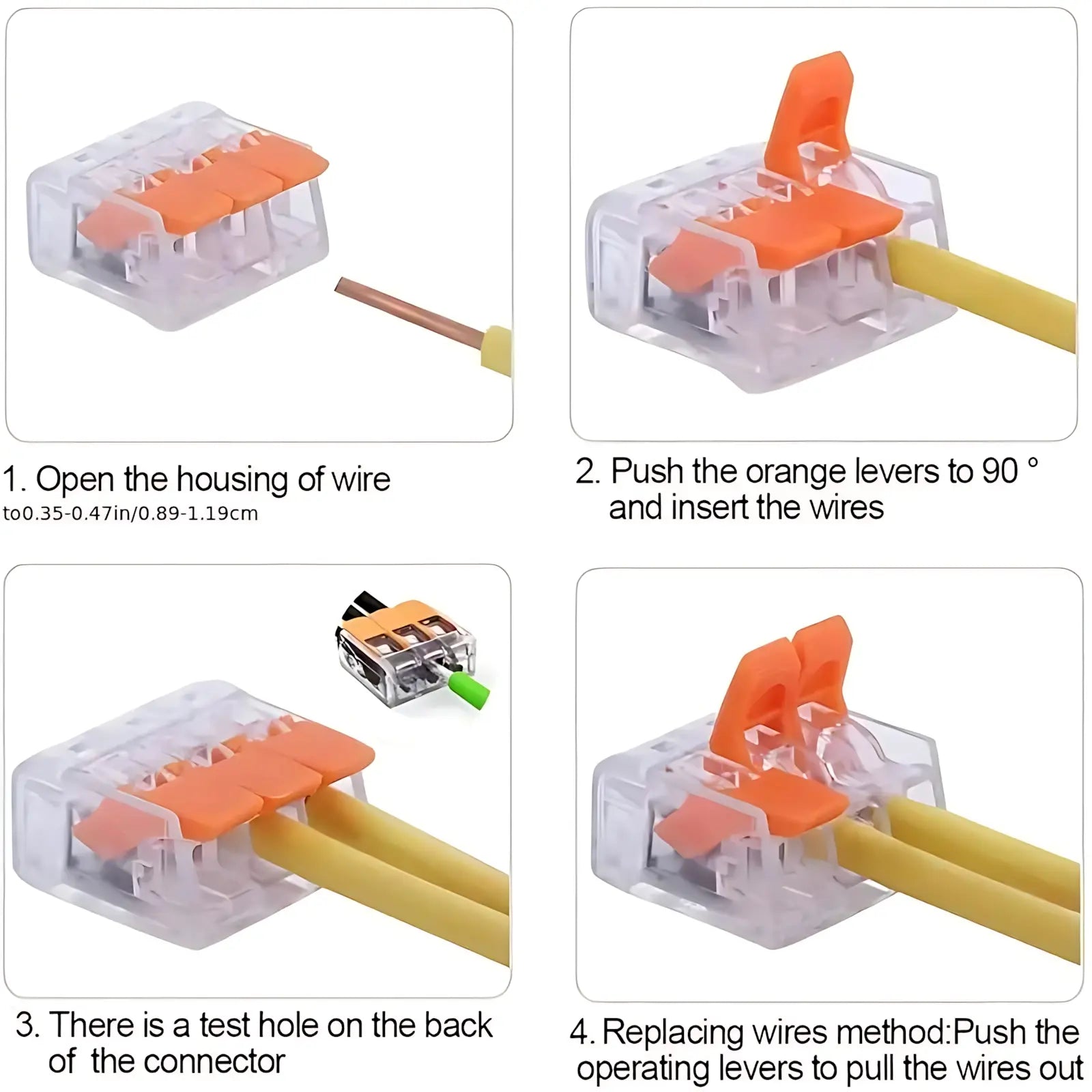 Electrical Quick Connectors, Durable Reliable 2/3/5-Port Wire Nut Connectors, Wire Connection Kit for Home & Office, DIY Home Improvement, Electrical Repair, Home Renovation, Household Wiring, Easy Install for Beginners