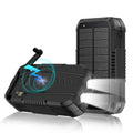 80000Mah Solar Power Bank with Hand Crank | Built-In Input & Output Cables | Dual USB Outputs | Dual Input Ports | LED Flashlight | Compass | Heavy-Duty Design for Outdoor & Emergency Use